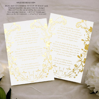 Invitation En Aluminium 2 X DÉTAILS Fleur sauvage séché par la couronne