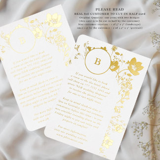 Invitation En Aluminium 2 X DÉTAILS Monogramme Cercle Monogramme Fleur sau