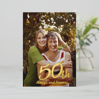Invitation En Aluminium 50e anniversaire moderne