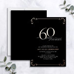 Invitation En Aluminium 60 & Fabuleux Black Rose Gold Calligraphie Anniver<br><div class="desc">C'est ton anniversaire spécial, et il est temps de fêter ça ! Veux-tu jeter le meilleur bain de la ville ? Assurez-vous qu'il commence avec le plus haut de style avec cette 60 & Fabulous Black & Real Rose Gold Foil Calligraphie Anniversaire Invitation. Il saura donner le ton d'une célébration...</div>