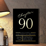 Invitation En Aluminium 90 Black 90th Birthday Party Gold<br><div class="desc">Fêtez un 90ème anniversaire très spécial en style avec nos luxueuses invitations en papier noir et or! Invitation votre famille et vos amis à se réunir et commémorer un 90 ans de vie! Parfaites pour tout événement d'anniversaire, ces invitations feront en sorte que la célébration soit vraiment spéciale et commémorée...</div>