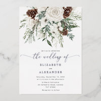 À feuillage persistant mariage d'hiver élégant Sil