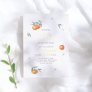 Invitation En Aluminium A Little Cutie se trouve sur le Baby shower Way Or