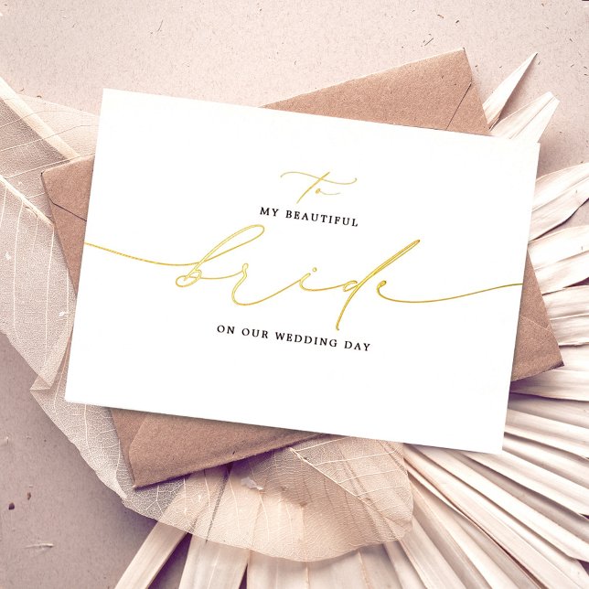Invitation En Aluminium À Ma Mariée Le Jour De Mariage Élégant (Créateur téléchargé)