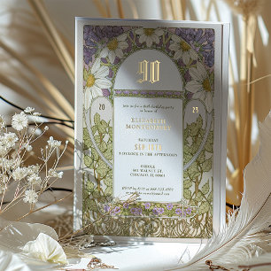 Invitation En Aluminium Accents de papier d'aluminium pour fête d'annivers