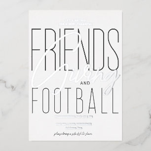 Invitation En Aluminium Action de grâce Friendsgiving Football Thanksgivin