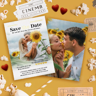 Invitation En Aluminium Affiche de film romantique personnalisée pour anno