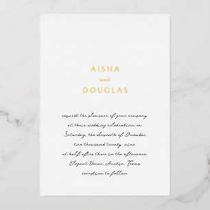Invitation En Aluminium Aisha Elegant Mariage moderne