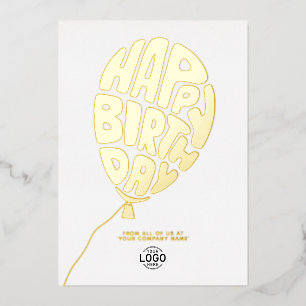 Invitation En Aluminium Ajouter Logo Fun Lettres Balloon Business Annivers