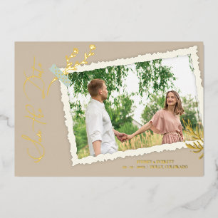 Invitation En Aluminium Album photo romantique vintage effet scrapbook