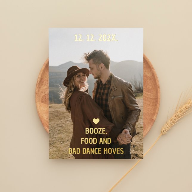 Invitation En Aluminium Alcool Nourriture et Mauvais Mouvements de Danse D (Créateur téléchargé)