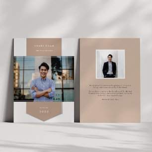 Invitation En Aluminium Almond   Bannière photo de Foil Graduation