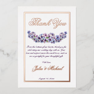 Invitation En Aluminium Ambiance romantique et poétique Pastel Lilac