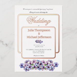 Invitation En Aluminium Ambiance romantique et poétique Pastel Lilac