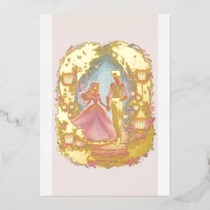 Invitation En Aluminium Amour Enchanteur – Conte de Fée Ensemble