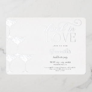 Invitation En Aluminium Amoureux Ivre Tour de Champagne Enterrement de Vie