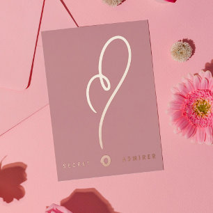 Invitation En Aluminium Amoureux secret AMUSANT JOYEUX Cœur rose Saint-Val