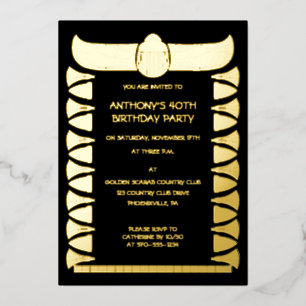 Invitation En Aluminium Ancien dendroctone du scarab égyptien personnalisé