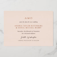 Andrea Tan Mariage Élégant Enregistrer La Date