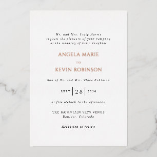 Invitation En Aluminium Angela Modern Mariage