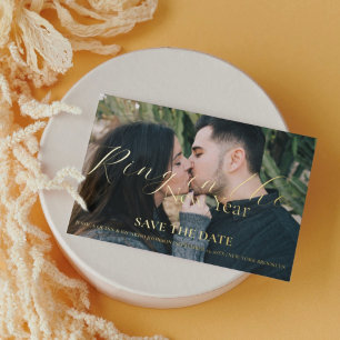 Invitation En Aluminium Anneau dans la nouvelle année Mariage enregistrer 