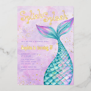Invitation En Aluminium Anniversaire de Mermaid