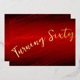 Invitation En Aluminium Anniversaire rouge posh