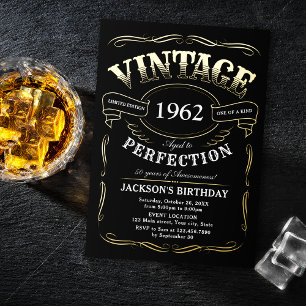 Invitation En Aluminium Anniversaire sur le thème du Whiskey Vintage de To
