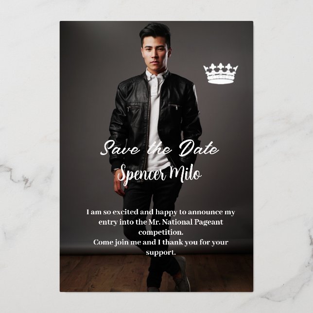 Invitation En Aluminium Annonce de concours (Recto)