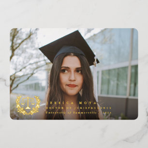 Invitation En Aluminium Annonce de photo de remise de diplôme en droit JD