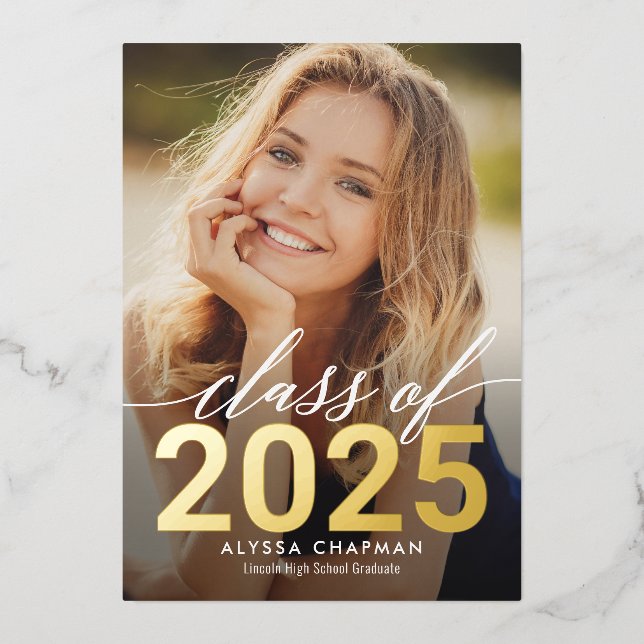 Invitation En Aluminium Annonce d'une année de flammes (Recto)