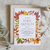 Aquarelle Automne Feuilles Cadre Automne Bébé Brun
