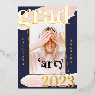 Invitation En Aluminium Aquarelle en or rose réel