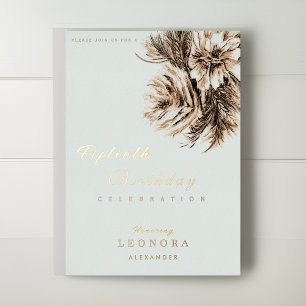 Invitation En Aluminium Aquarelle Peony Fleurs N'IMPORTE QUELLE fête d'ann