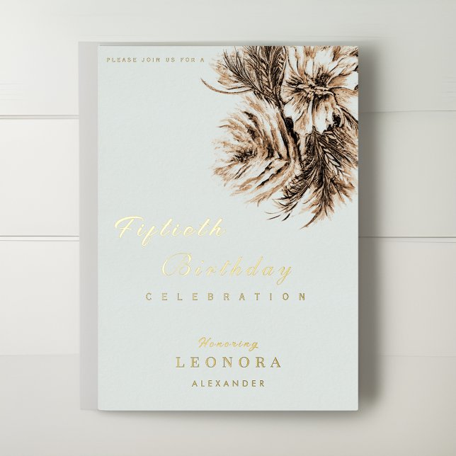 Invitation En Aluminium Aquarelle Peony Fleurs N'IMPORTE QUELLE fête d'ann (Créateur téléchargé)