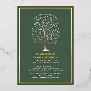 Invitation En Aluminium Arbre Généalogique Moderne Réunion Annuelle de Fam