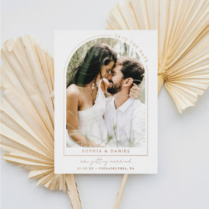 Invitation En Aluminium Arc moderne Boho Arch avec photo Enregistrer la da
