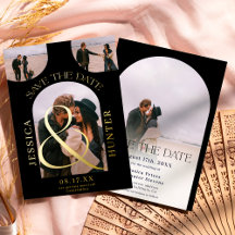 Arc noir moderne 4 photos mariage enregistrer la d