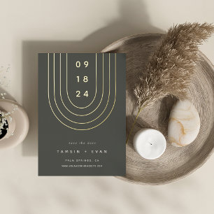 Invitation En Aluminium Arche à huile   Minimal moderne Enregistrer la car