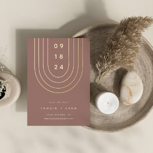 Invitation En Aluminium Arche à huile   Minimal moderne Enregistrer la car