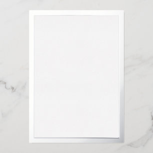 Invitation En Aluminium Argent Brut