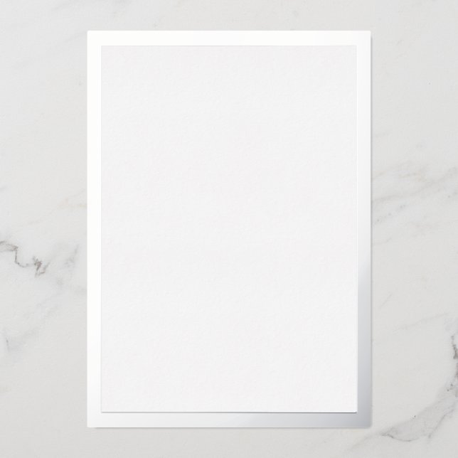Invitation En Aluminium Argent Brut (Recto)