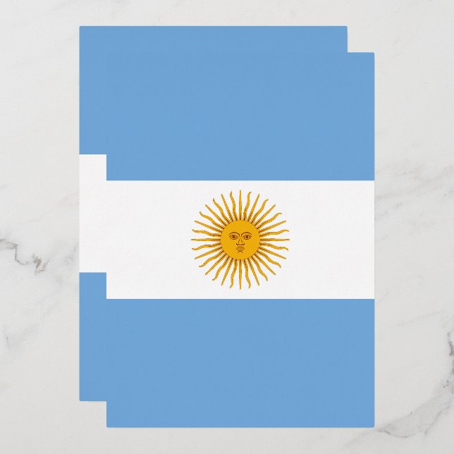 Invitation En Aluminium Argentina flag (Recto/Verso)