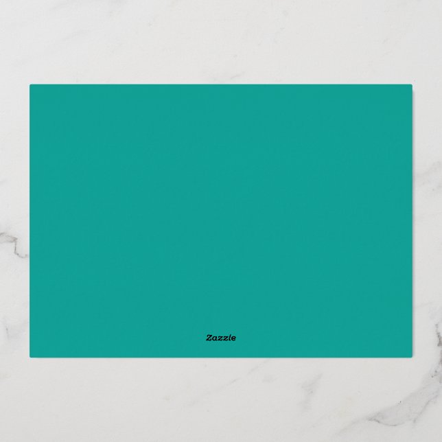 Invitation En Aluminium Arrière - plan Turquoise plat - Texture de retour  (Verso)