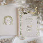Invitation En Aluminium Art Nouveau minimaliste Vintage<br><div class="desc">Notre faire-part de mariage est de style Art Nouveau pour votre mariage à thème vintage dans un design floral, romantique et fantaisiste. Les plats classiques complètent les polices art déco classiques. Entrez vos informations personnalisées, et vous avez terminé. Si vous souhaitez modifier la conception, cliquez sur le bouton bleu "Customiser"....</div>