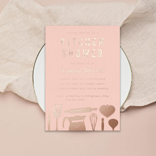 Invitation En Aluminium Articles de cuisine Baby Shower Rose Gold