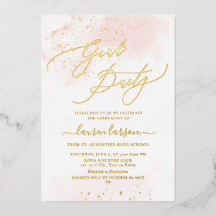 Invitation En Aluminium ArtsApp Blush Rose H2 Washed Graduation Party