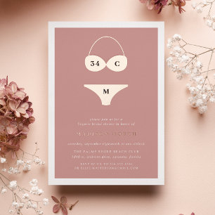 Invitation En Aluminium Atelier Lingerie Bridal Shower