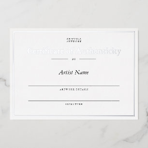 Invitation En Aluminium Authentification personnalisée du certificat d'hui