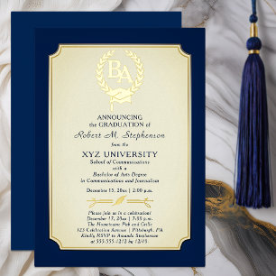 Invitation En Aluminium BA - Diplôme de licence ès lettres Diplômé de l'un